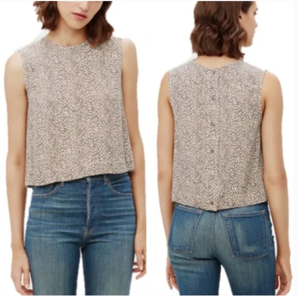 Jenni Kayne Leopard Shell Sleeveless Blouse Size XS